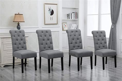 grey metal 4 leg chair with fabric seat and back|Fabric Metal Kitchen & Dining Chairs You'll Love .